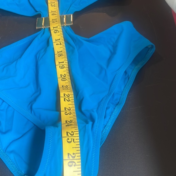Blue Monokini, embellished design front,halter top with tie, size small - Picture 7 of 10